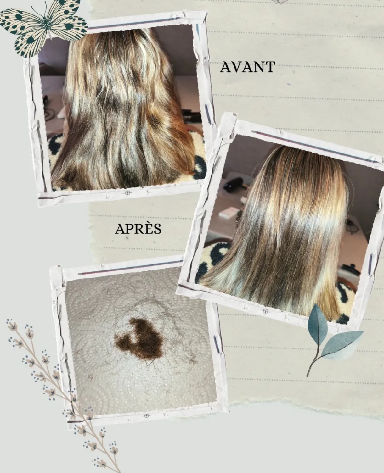 Coupe fourche ne touche pas à votre longueur ! Enlève juste les fourches et rend vos cheveux brillants 
coupe fourche + lissage 