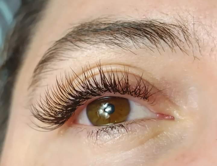extensions de cils en cils à cils couleurs brun