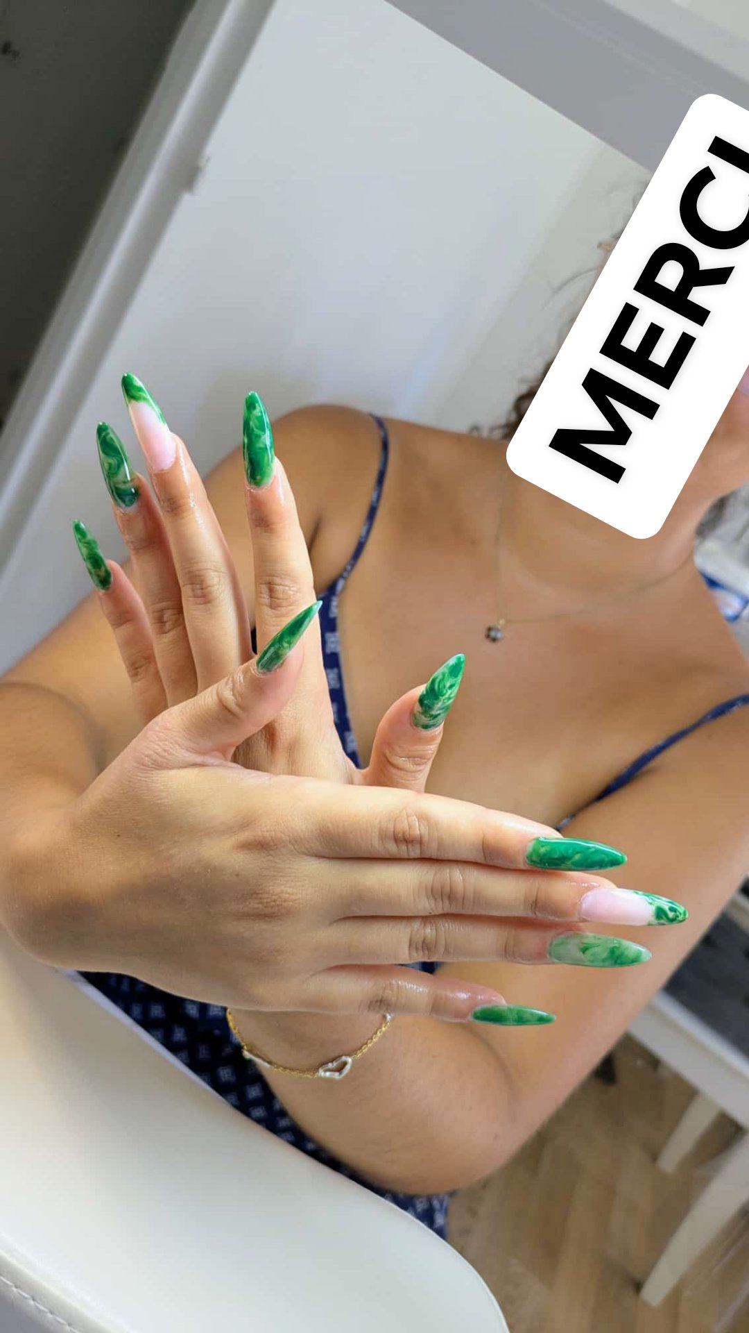 Gel X + Nail art marbré